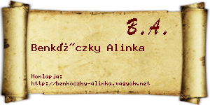 Benkóczky Alinka névjegykártya
